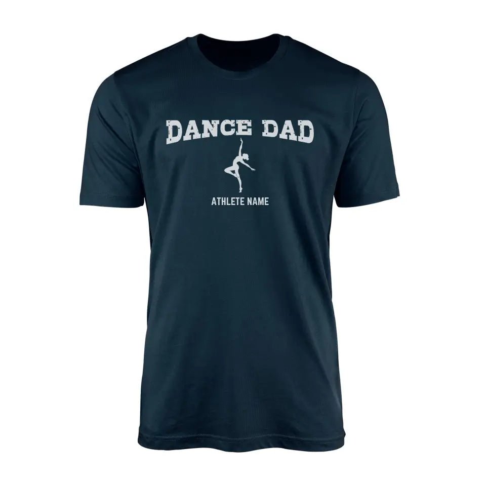 Dance Dad with Dancer Icon and Dancer Name on a Men's T-Shirt with a White Graphic