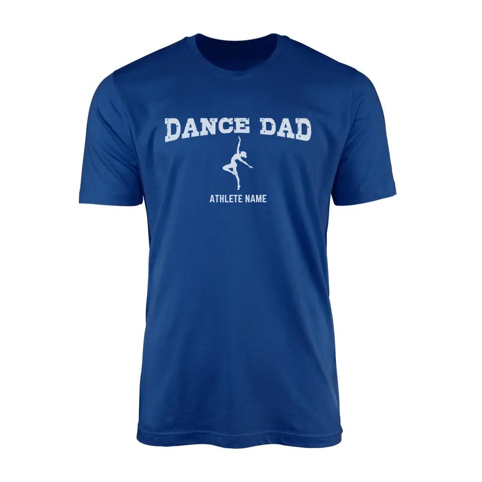 Dance Dad with Dancer Icon and Dancer Name on a Men's T-Shirt with a White Graphic