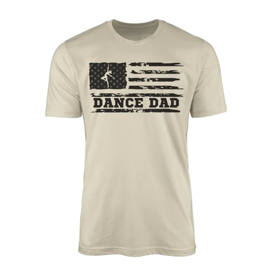 Dance Dad Horizontal Flag on a Men's T-Shirt with a Black Graphic