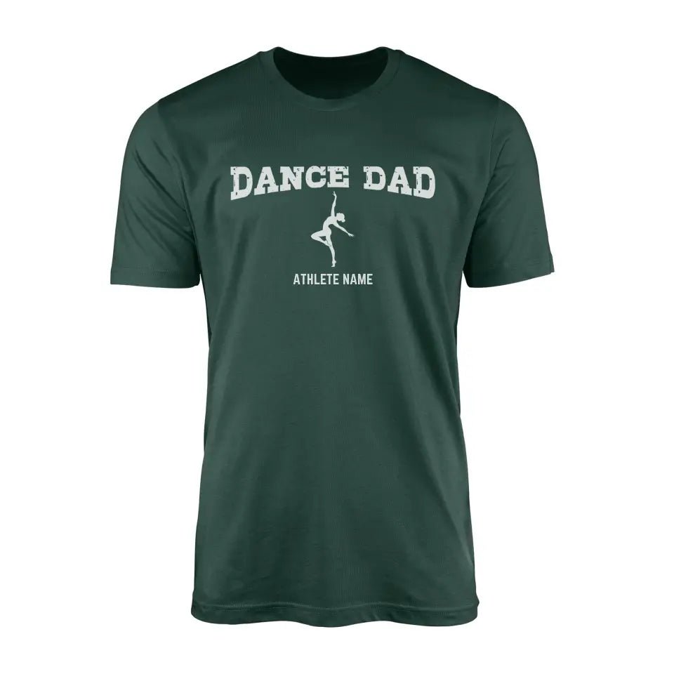 Dance Dad with Dancer Icon and Dancer Name on a Men's T-Shirt with a White Graphic