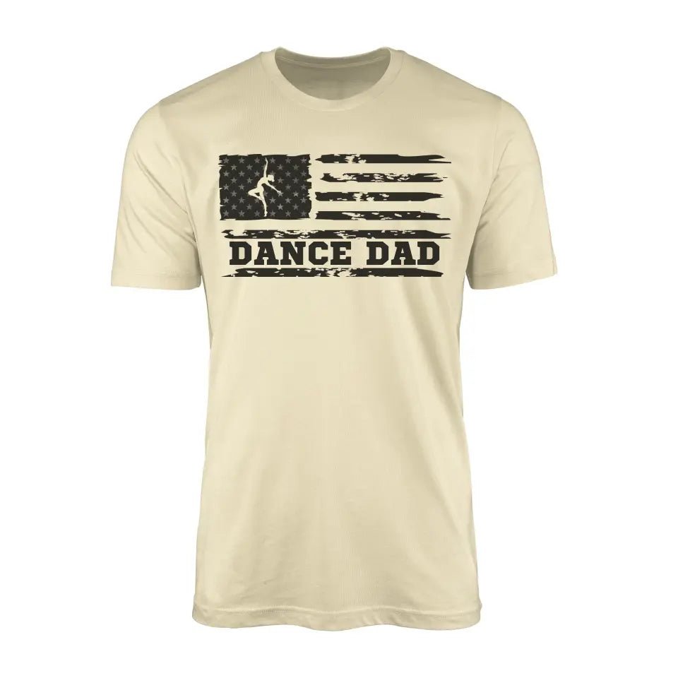 Dance Dad Horizontal Flag on a Men's T-Shirt with a Black Graphic