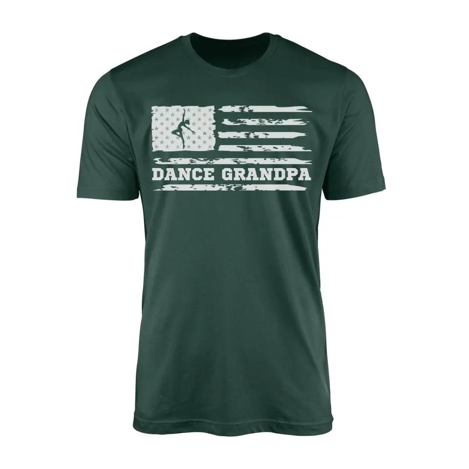 Dance Grandpa Horizontal Flag on a Men's T-Shirt with a White Graphic