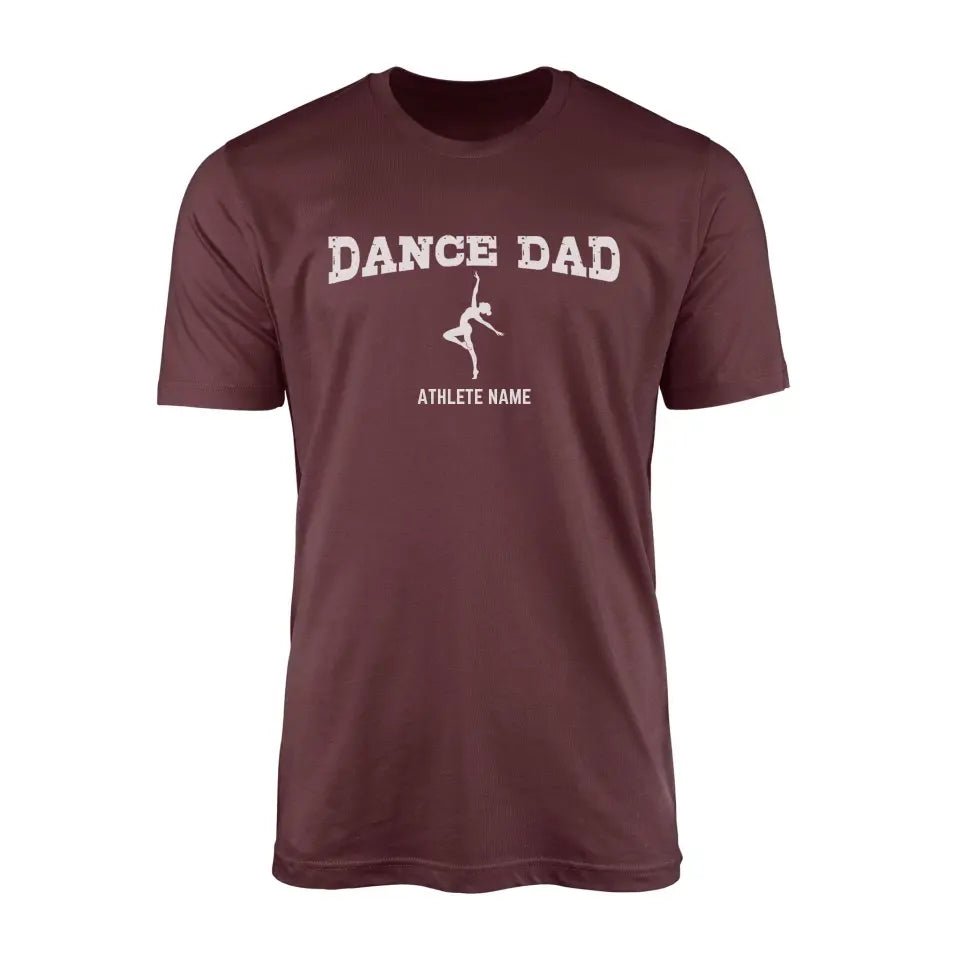 Dance Dad with Dancer Icon and Dancer Name on a Men's T-Shirt with a White Graphic