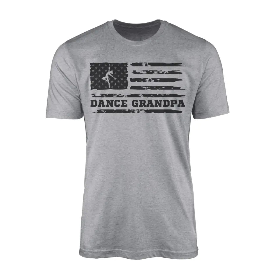 Dance Grandpa Horizontal Flag on a Men's T-Shirt with a Black Graphic