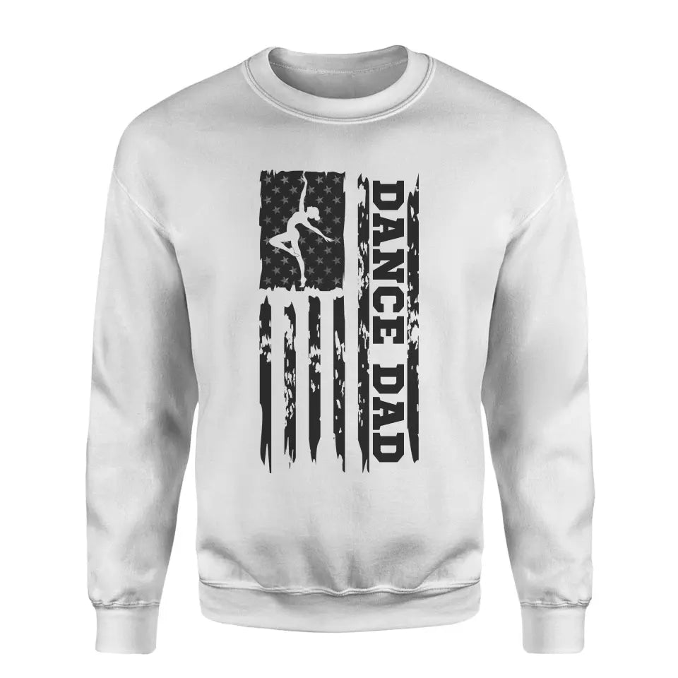 Dance Dad Vertical Flag on a Sweatshirt with a Black Graphic