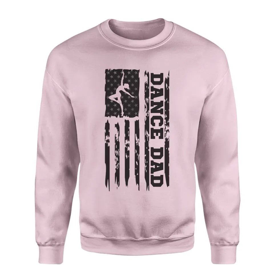Dance Dad Vertical Flag on a Sweatshirt with a Black Graphic
