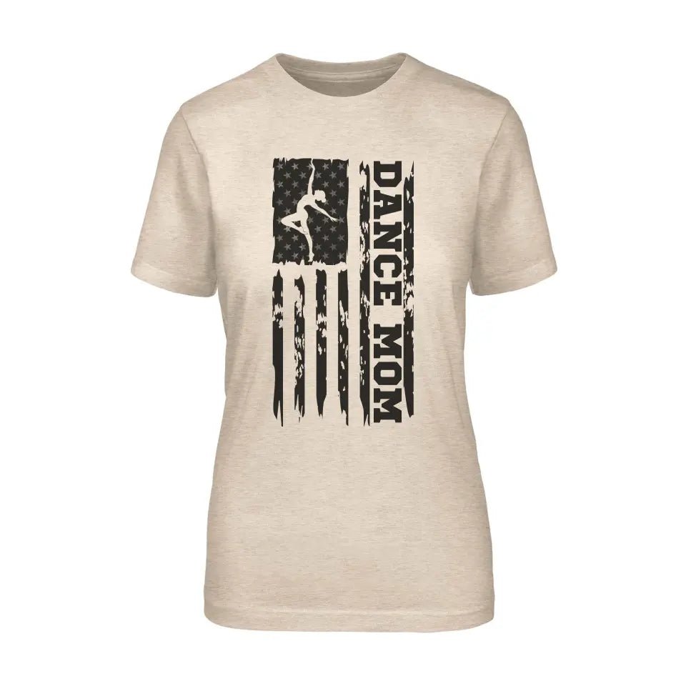 Dance Mom Vertical Flag on a Unisex T-Shirt with a Black Graphic
