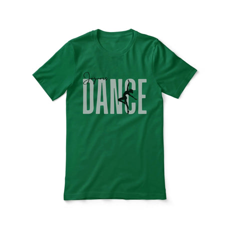 Personalized Dance Shirt With Modern Bold Design on a Unisex T-Shirt