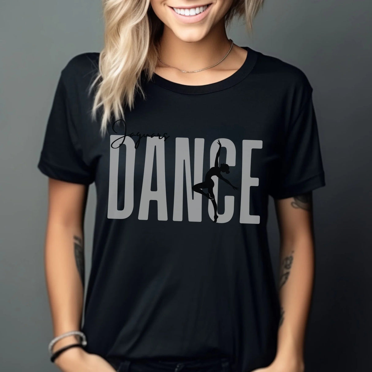Personalized Dance Shirt With Modern Bold Design on a Unisex T-Shirt