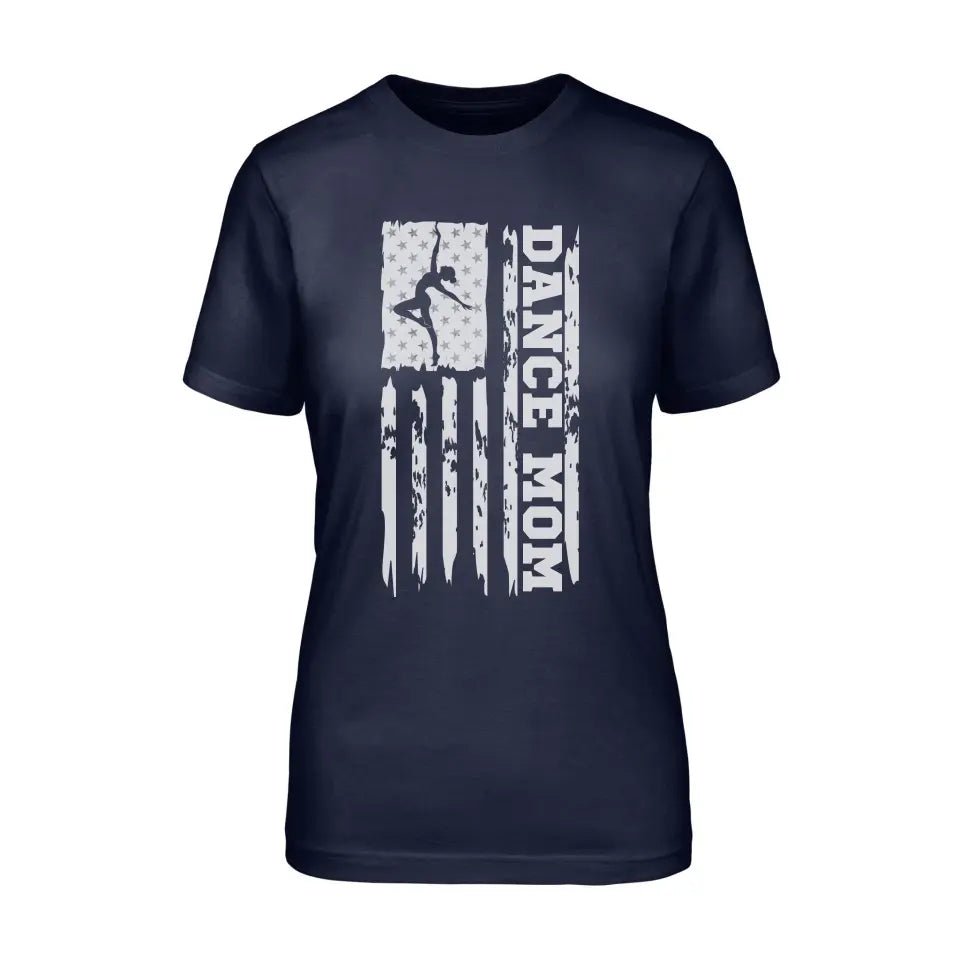 Dance Mom Vertical Flag on a Unisex T-Shirt with a White Graphic