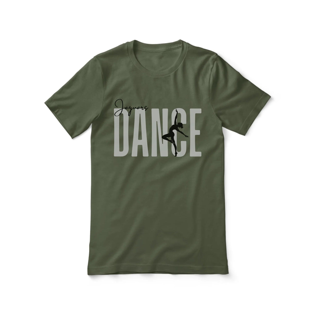 Personalized Dance Shirt With Modern Bold Design on a Unisex T-Shirt