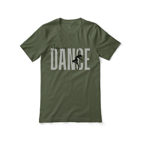 Personalized Dance Shirt With Modern Bold Design on a Unisex T-Shirt