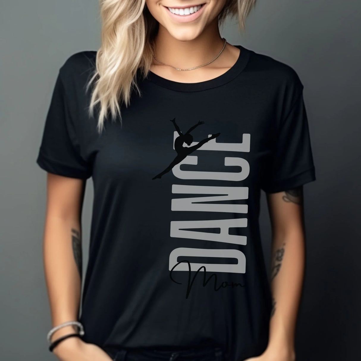 Personalized Dance Mom Shirt With Mascot, Icon, and Dancer Name on a Unisex T-Shirt
