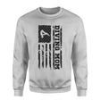 Diving Mom Vertical Flag on a Sweatshirt with a Black Graphic