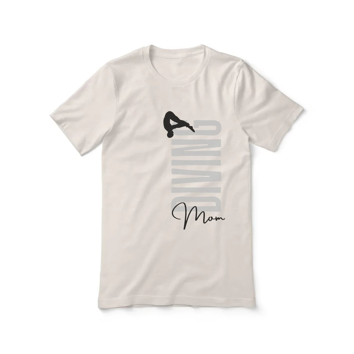 Personalized Diving Mom Shirt With Mascot, Icon, and Diver Name on a Unisex T-Shirt