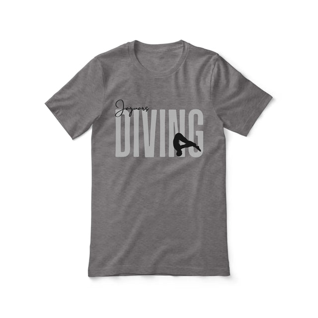 Personalized Diving Shirt With Modern Bold Design on a Unisex T-Shirt