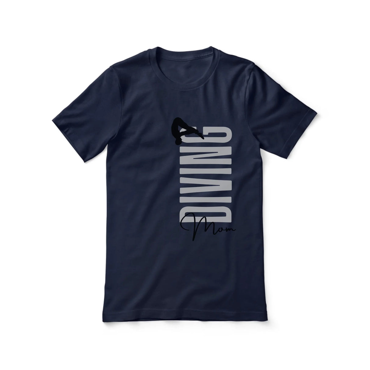 Personalized Diving Mom Shirt With Mascot, Icon, and Diver Name on a Unisex T-Shirt