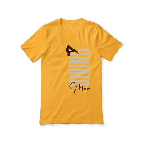 Personalized Diving Mom Shirt With Mascot, Icon, and Diver Name on a Unisex T-Shirt