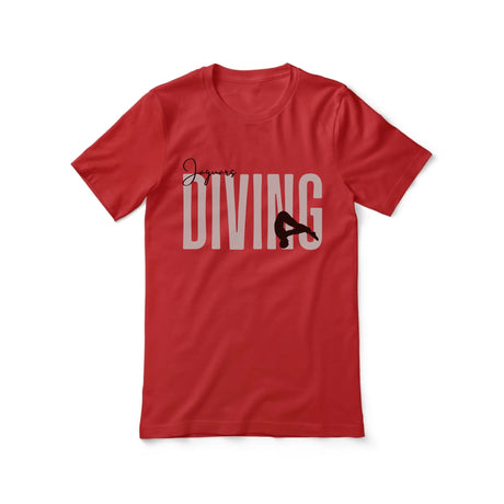 Personalized Diving Shirt With Modern Bold Design on a Unisex T-Shirt