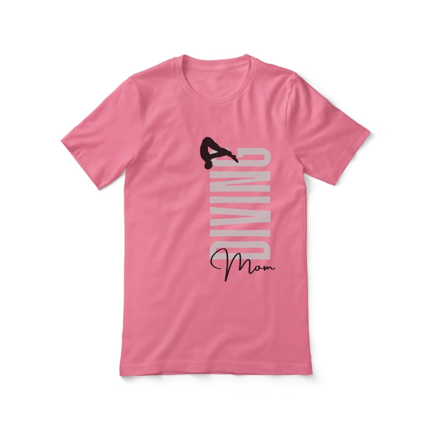 Personalized Diving Mom Shirt With Mascot, Icon, and Diver Name on a Unisex T-Shirt
