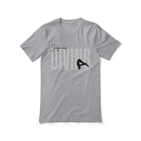 Personalized Diving Shirt With Modern Bold Design on a Unisex T-Shirt