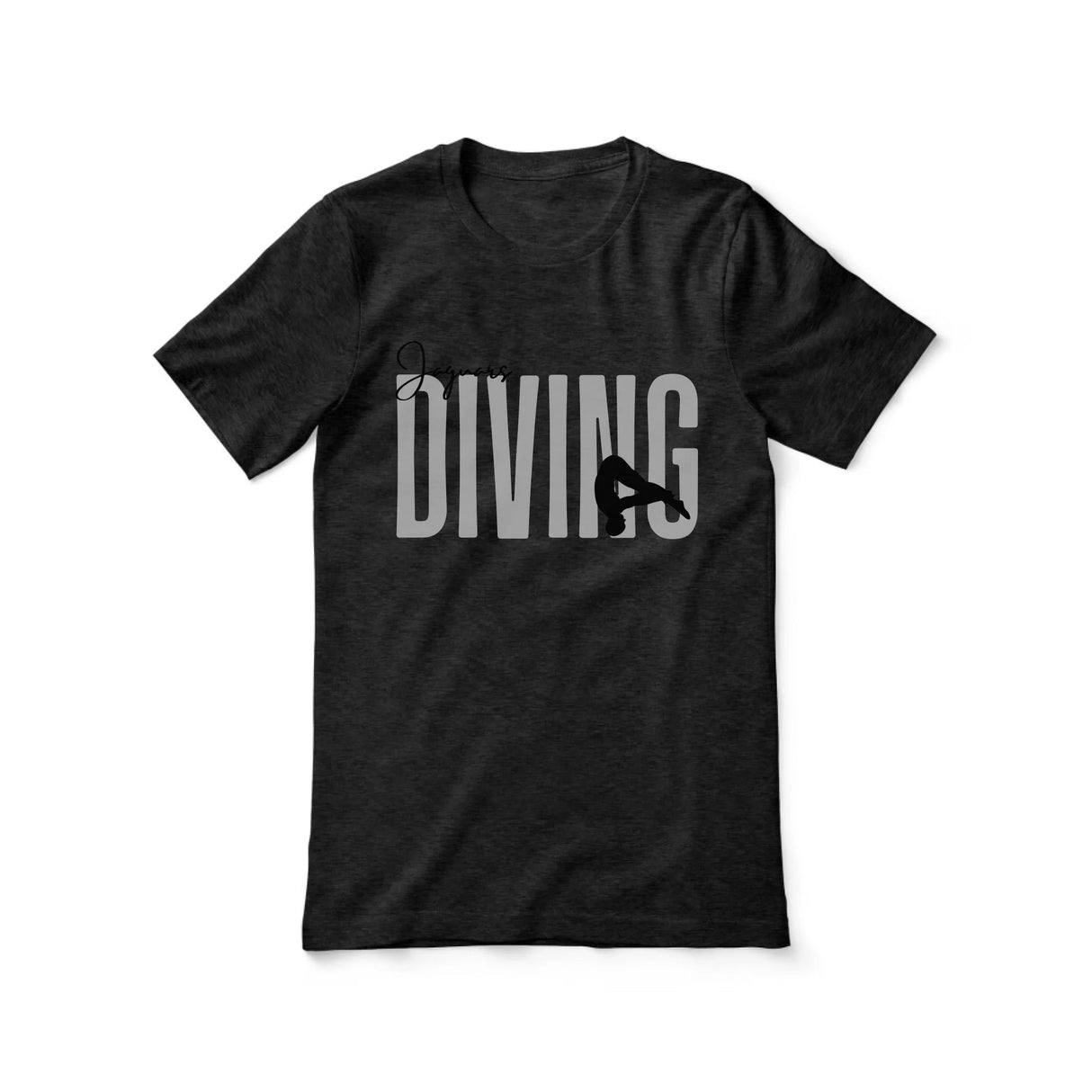Personalized Diving Shirt With Modern Bold Design on a Unisex T-Shirt