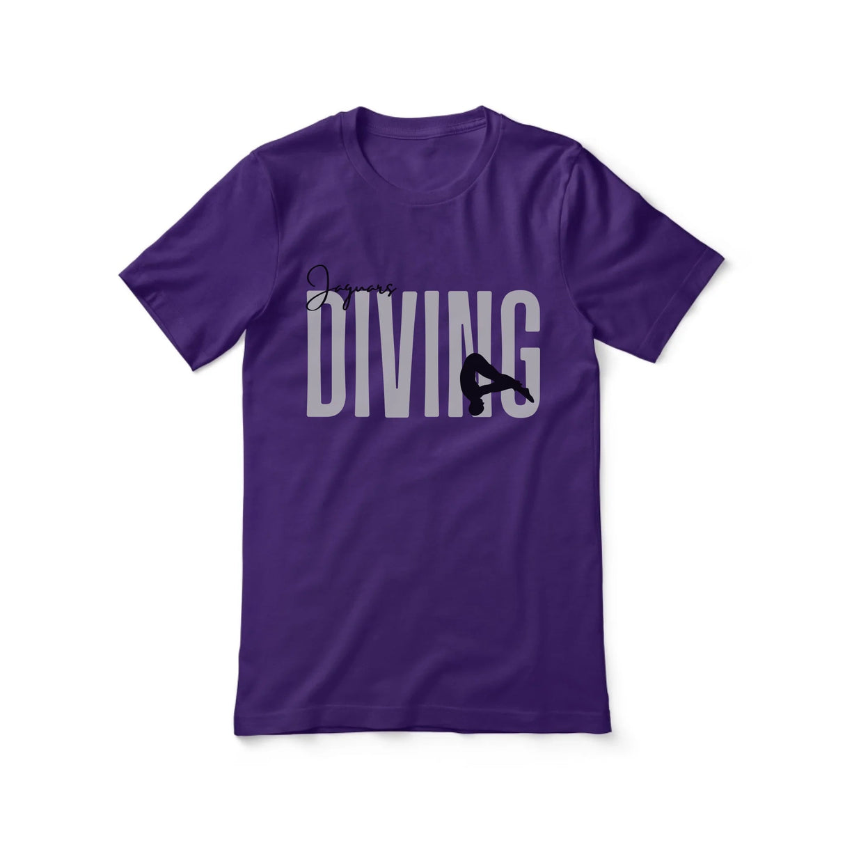 Personalized Diving Shirt With Modern Bold Design on a Unisex T-Shirt