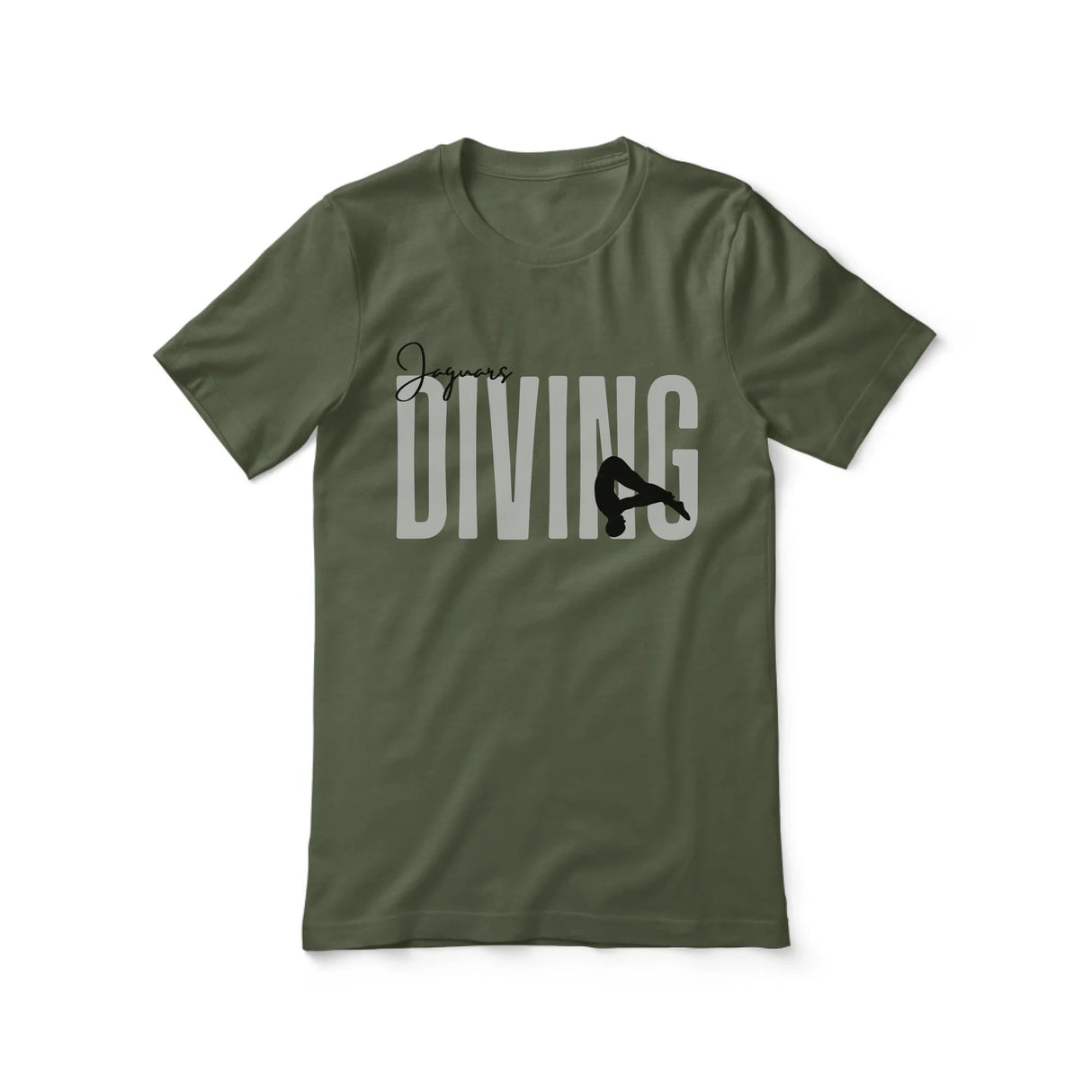 Personalized Diving Shirt With Modern Bold Design on a Unisex T-Shirt