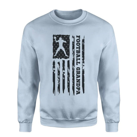 Football Grandpa Vertical Flag on a Sweatshirt with a Black Graphic