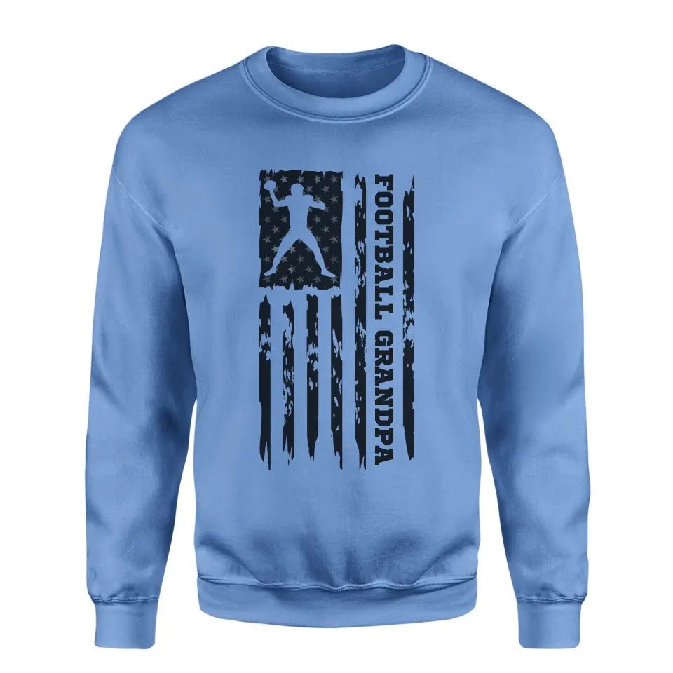 Football Grandpa Vertical Flag on a Sweatshirt with a Black Graphic