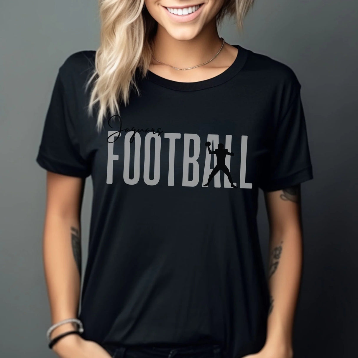 Personalized Football Shirt With Modern Bold Design on a Unisex T-Shirt