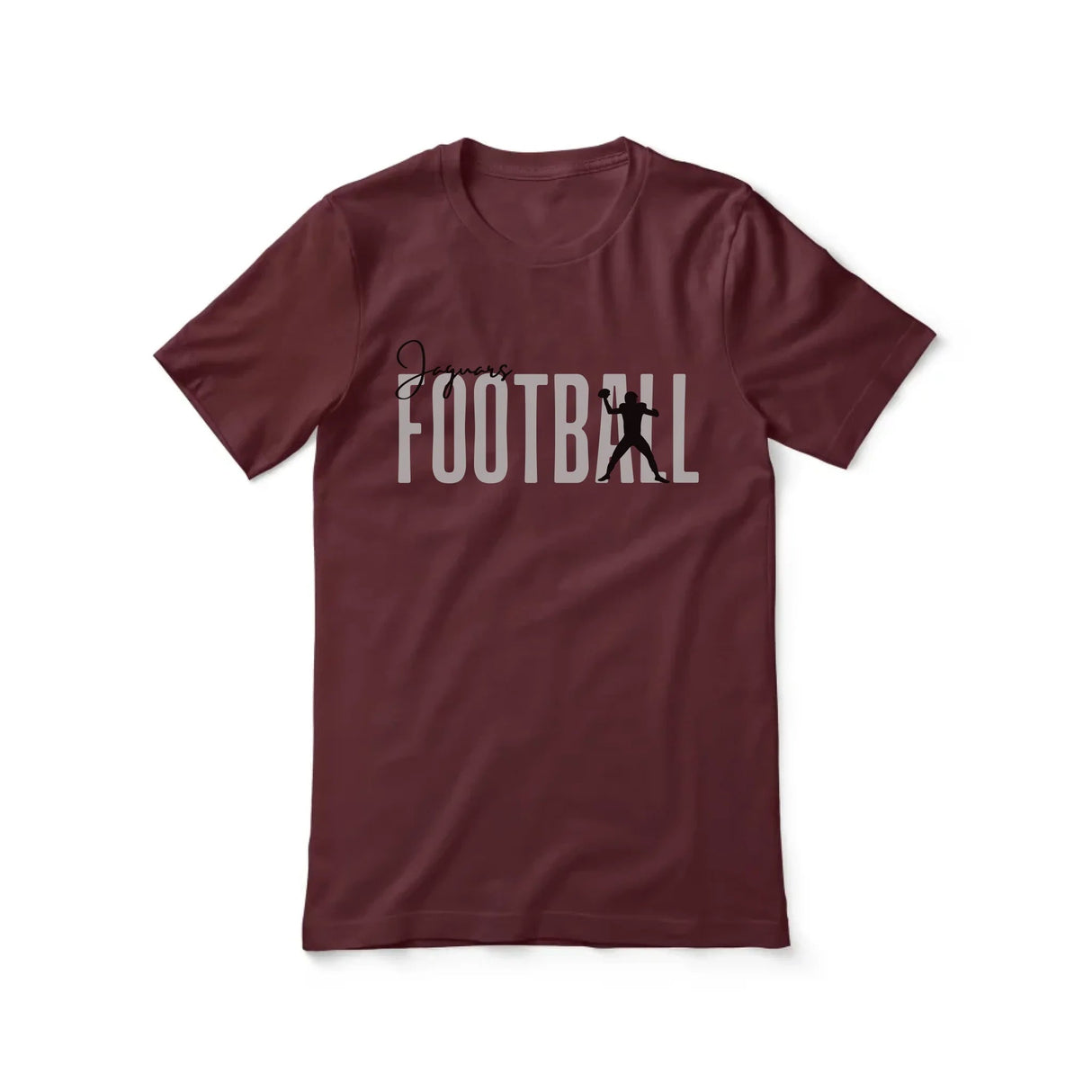 Personalized Football Shirt With Modern Bold Design on a Unisex T-Shirt