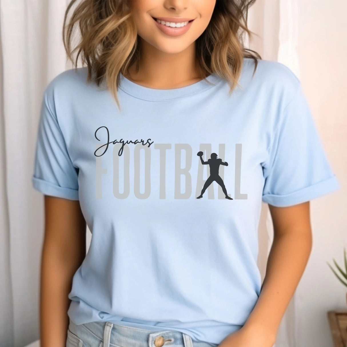Personalized Football Shirt With Modern Bold Design on a Unisex T-Shirt