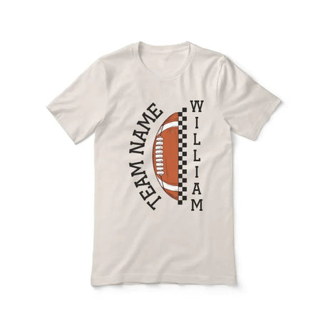 Personalized Football Shirt With Team and Football Player Name on a Unisex T-Shirt