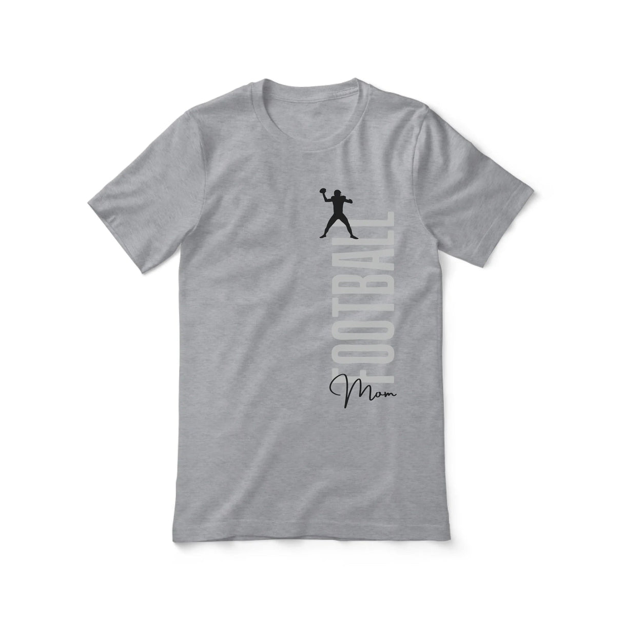 Personalized Football Mom Shirt With Mascot, Icon, and Football Player Name on a Unisex T-Shirt