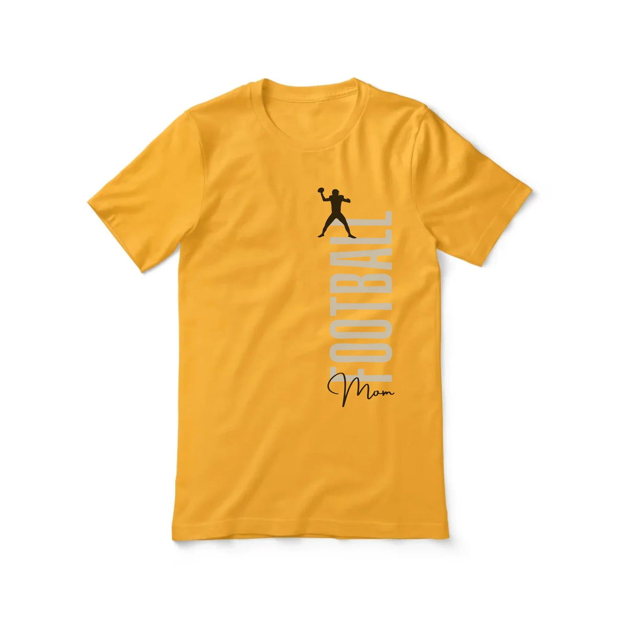 Personalized Football Mom Shirt With Mascot, Icon, and Football Player Name on a Unisex T-Shirt