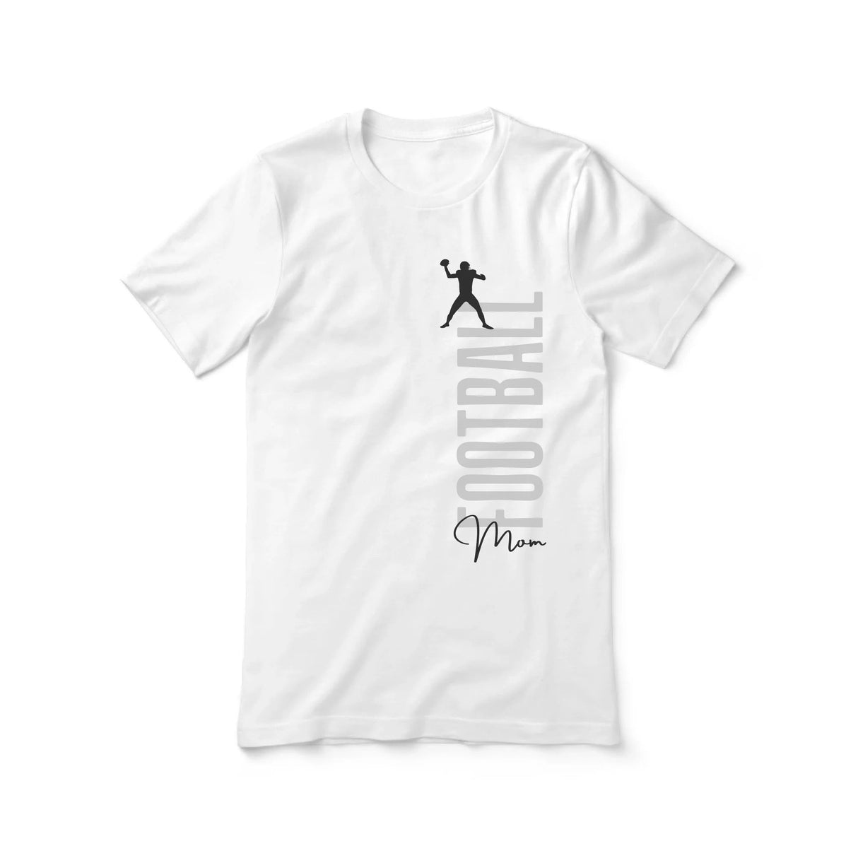 Personalized Football Mom Shirt With Mascot, Icon, and Football Player Name on a Unisex T-Shirt