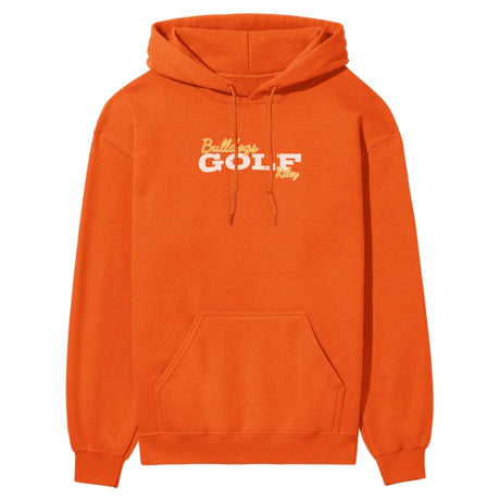 Custom Golf Mascot and Golfer Name on a Hoodie with a White Graphic