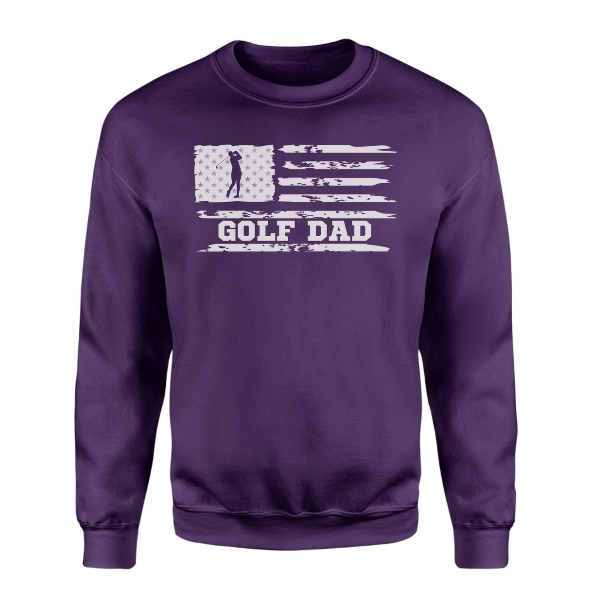 Golf Dad Horizontal Flag on a Sweatshirt with a White Graphic