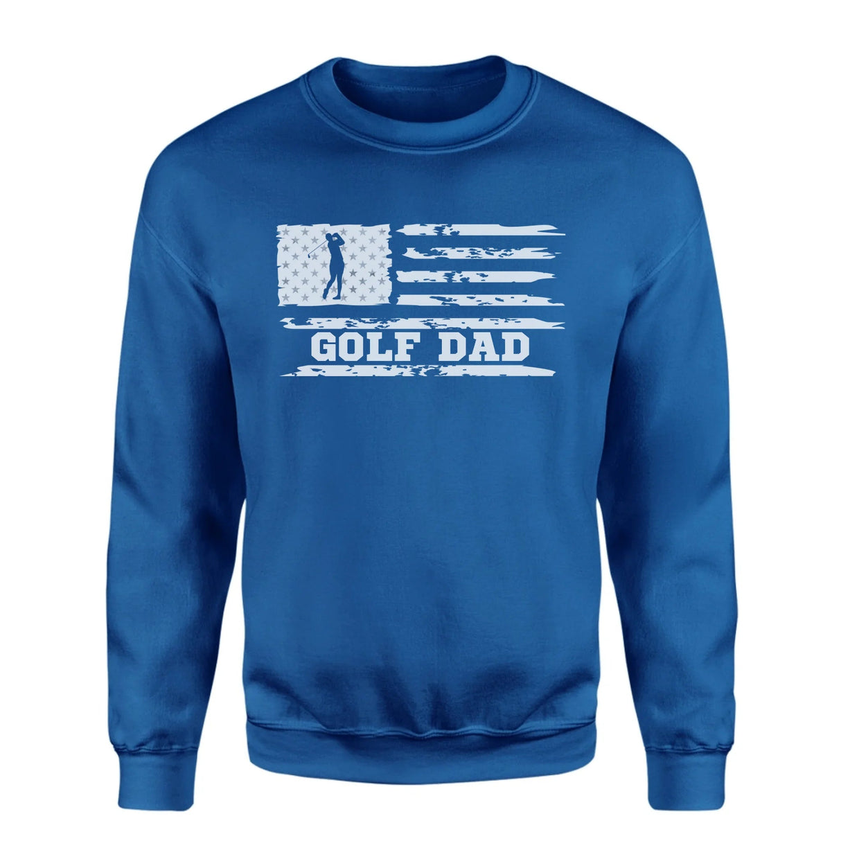 Golf Dad Horizontal Flag on a Sweatshirt with a White Graphic