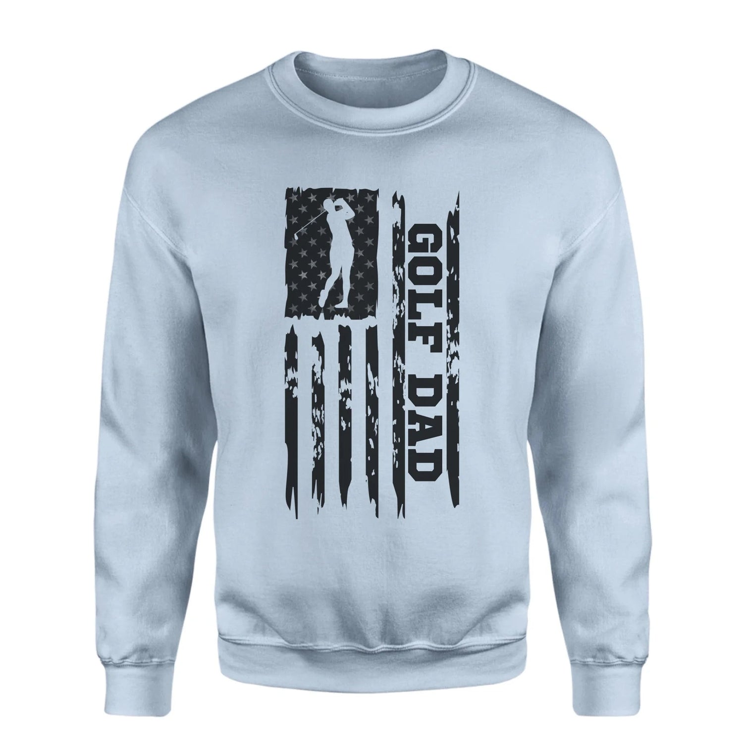 Golf Dad Vertical Flag on a Sweatshirt with a Black Graphic