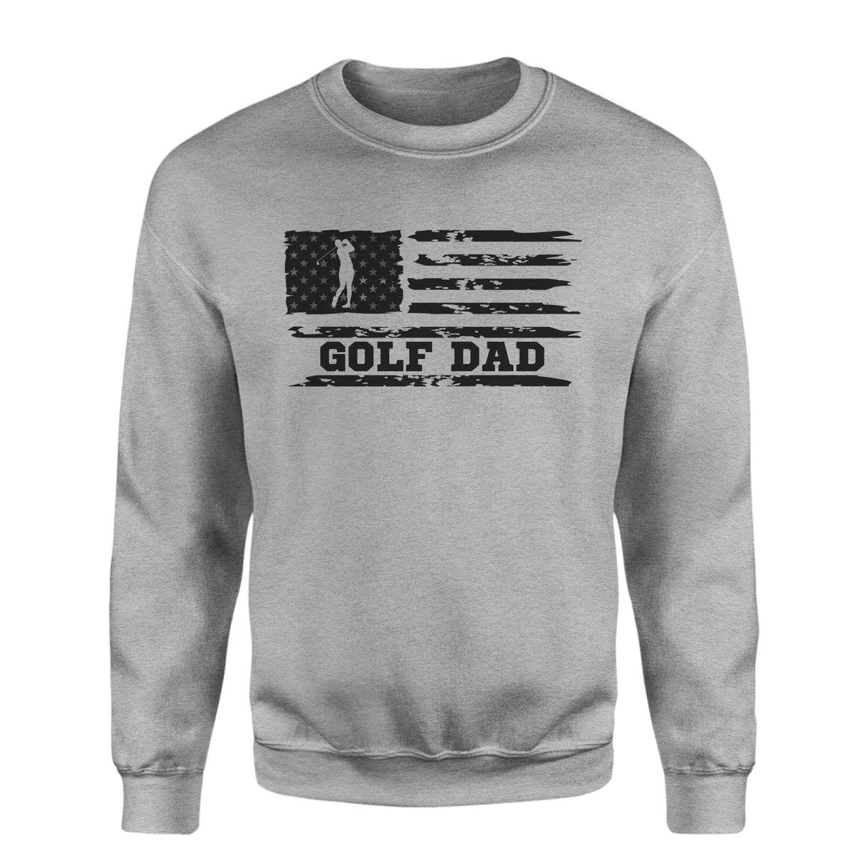 Golf Dad Horizontal Flag on a Sweatshirt with a Black Graphic