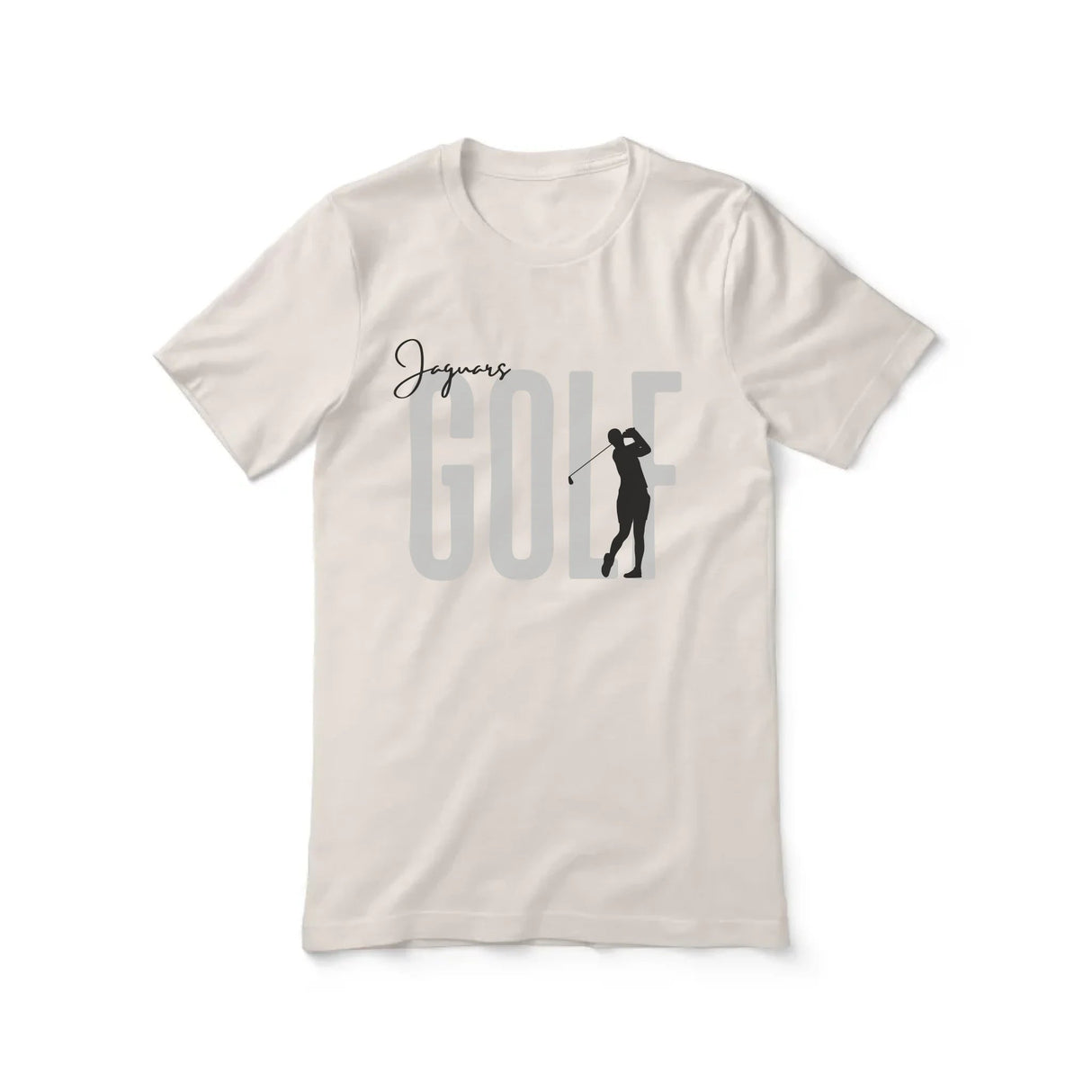 Personalized Golf Shirt With Modern Bold Design on a Unisex T-Shirt