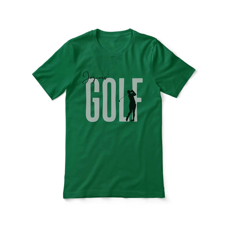 Personalized Golf Shirt With Modern Bold Design on a Unisex T-Shirt
