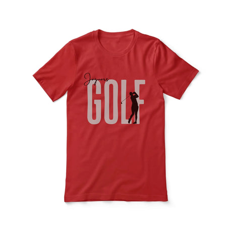 Personalized Golf Shirt With Modern Bold Design on a Unisex T-Shirt