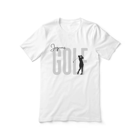 Personalized Golf Shirt With Modern Bold Design on a Unisex T-Shirt