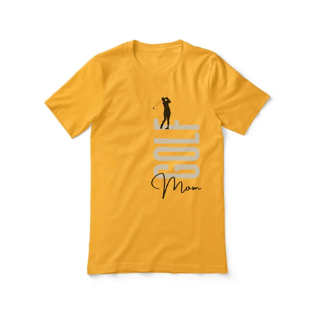 Personalized Golf Mom Shirt With Mascot, Icon, and Golfer Name on a Unisex T-Shirt