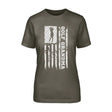 Golf Grandma Vertical Flag on a Unisex T-Shirt with a White Graphic