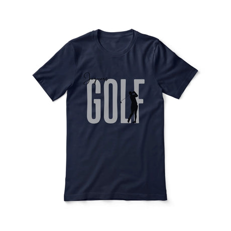Personalized Golf Shirt With Modern Bold Design on a Unisex T-Shirt
