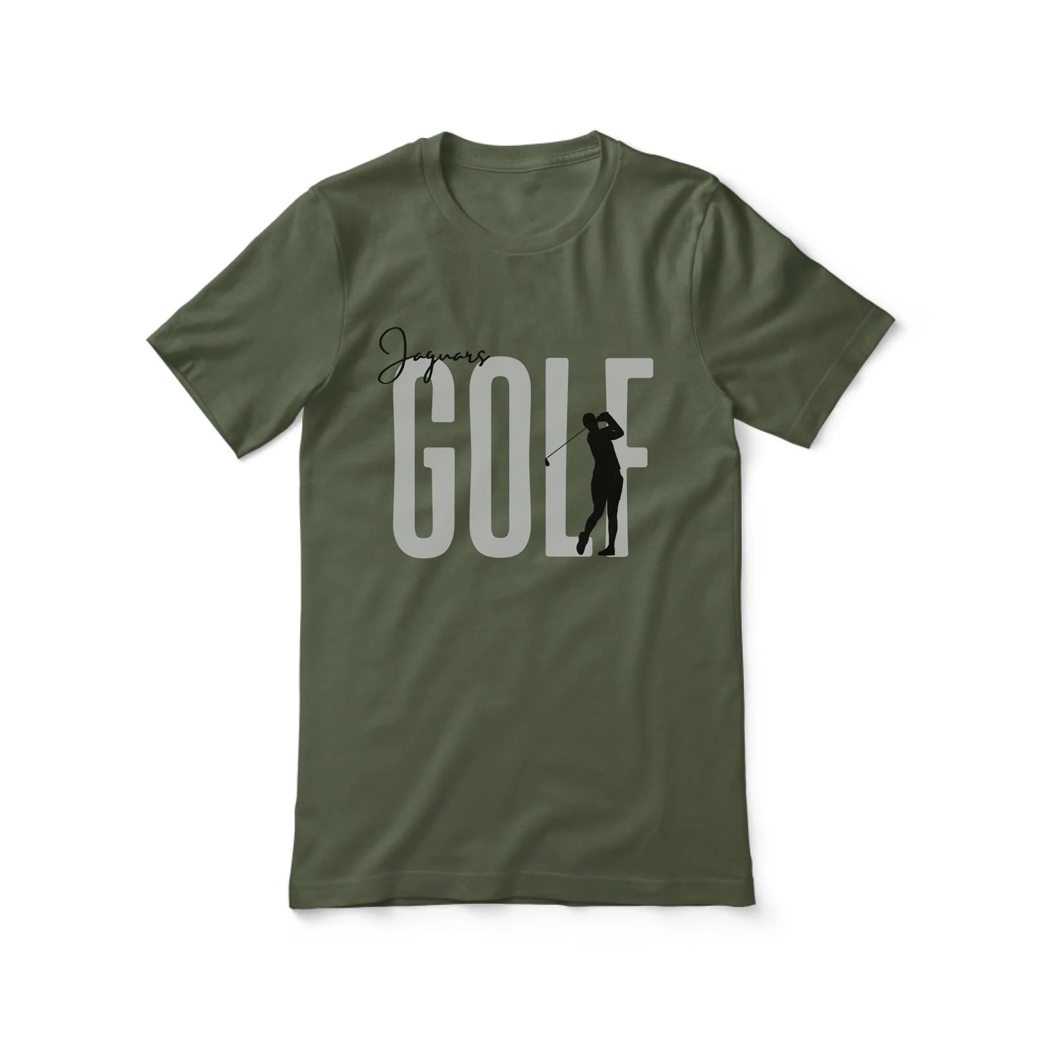 Personalized Golf Shirt With Modern Bold Design on a Unisex T-Shirt